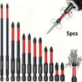 5pcs/Set Magnetic Anti Slip Drill Bit Set: 5pcs,, Suitable for Electric and Manual Drive Cross and Drills, Anti Slip Grip Magnetic Drill Bit Set, [Magnetic Screwdriver Drill Bit Set]Great Gift Choice for Family and Friends