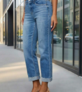 Women's Skinny Stretch Denim Capri Pants Casual Spring